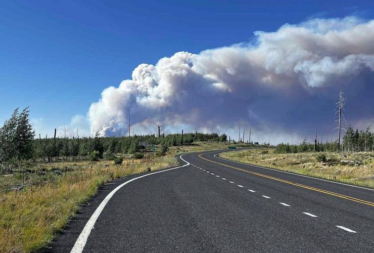 Wildfire along Grand Canyon's North Rim destroys historic lodge and is spreading rapidly