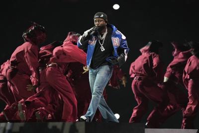 Review: Kendrick Lamar brings America and 'Not Like Us' into history-making Super Bowl halftime show
