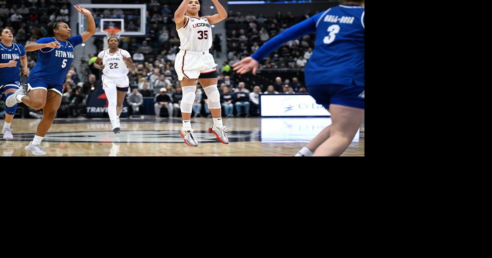 Sarah Strong, Azzi Fudd lead No. 1 UConn to 84-48 victory over Seton Hall