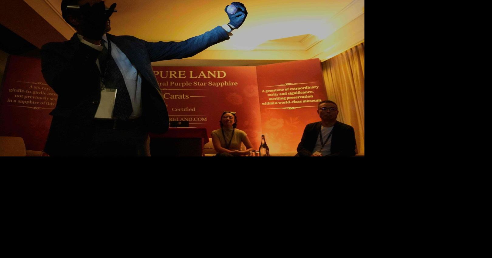 Sri Lanka unveils a rare purple star sapphire claimed to be the biggest of its kind