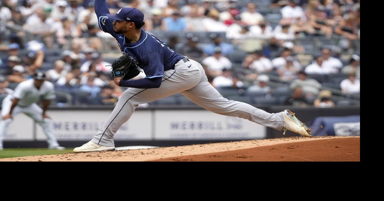 Bradley remains unbeaten in 8 starts, Arozarena homers twice and Rays rout Yankees 9-1