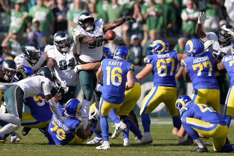 Rams build big lead over Eagles, then blow it - with kicker Joshua Karty a big part of both