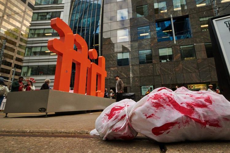 Protest against film about Israeli general breaks out on TIFF's Festival Street