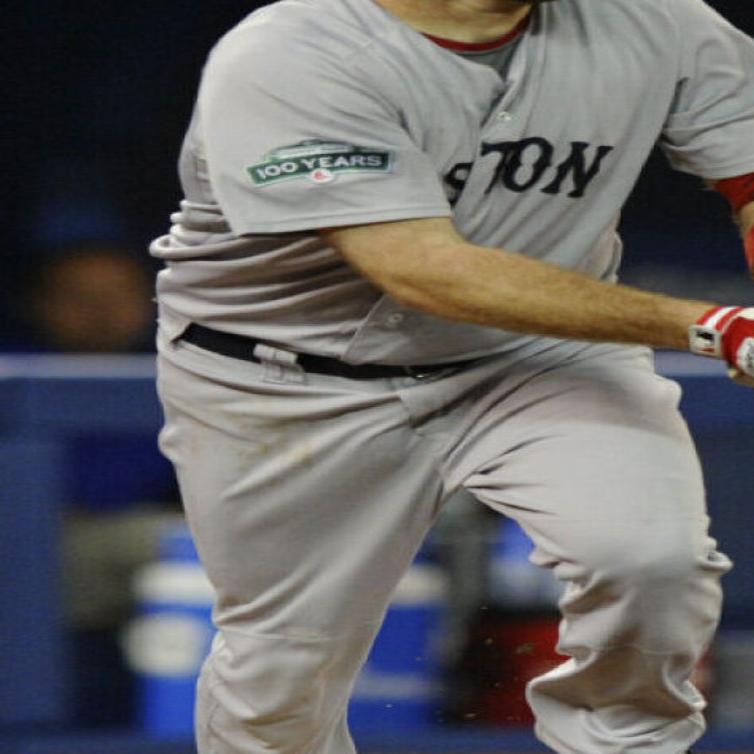 Red Sox Kevin Youkilis wore a look of frustration after flying out
