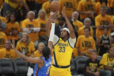 Myles Turner gets introduced by the Bucks, says he wants to keep contending for titles