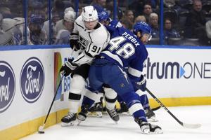 Perbix scores in OT and Lightning coach Jon Cooper gets 500th victory in 3-2 win over the Kings