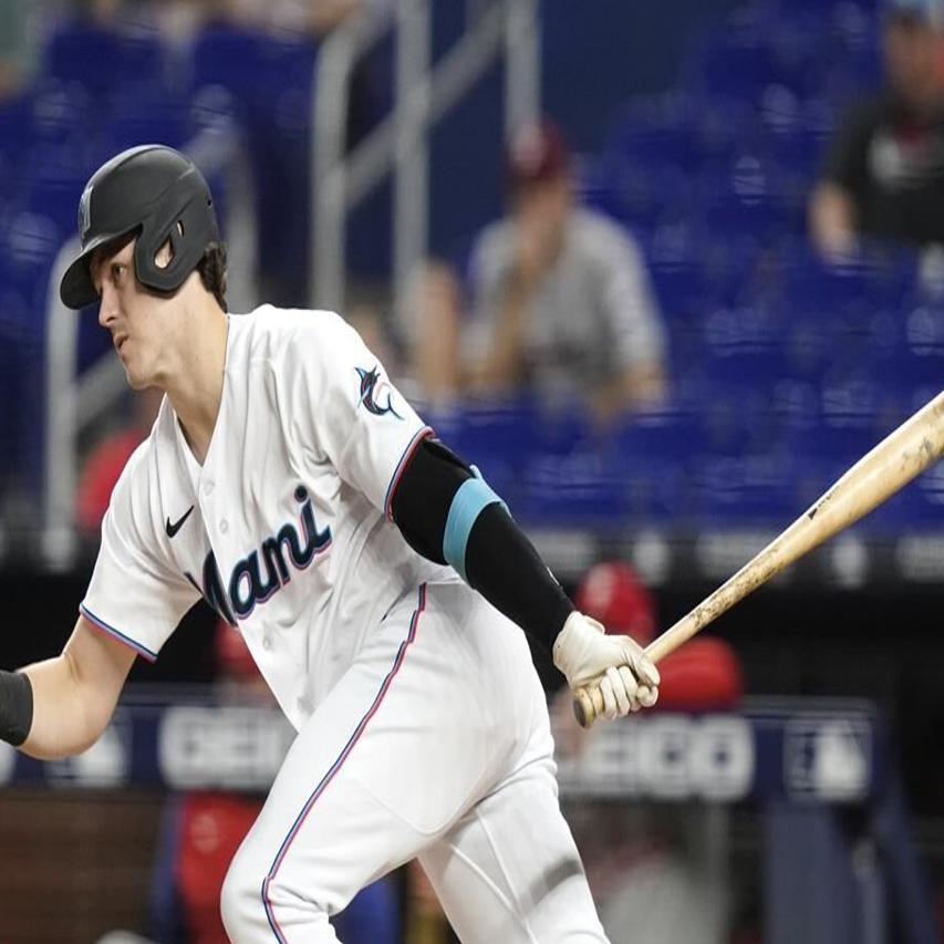 Brian Anderson of the Miami Marlins bats against the Toronto Blue