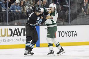 Clayton Keller has goal and 4 assists for career-high 5 points in Utah's 6-1 romp over Wild