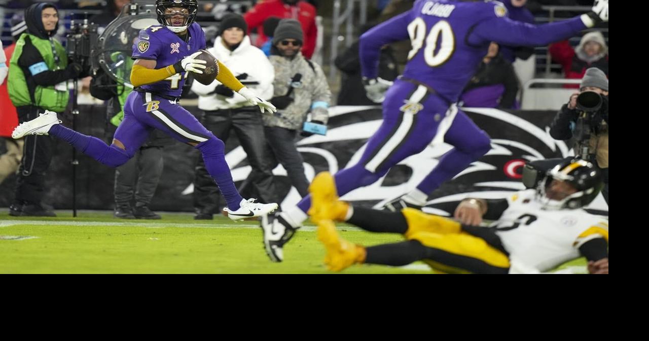 Lamar Jackson and the Ravens draw even atop the AFC North, beating the 1st-place Steelers 34-17