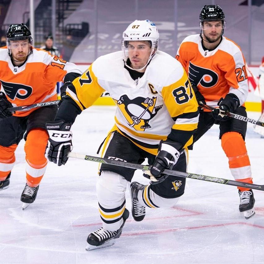 Konecny records hat trick, leads Flyers past Penguins 5-2