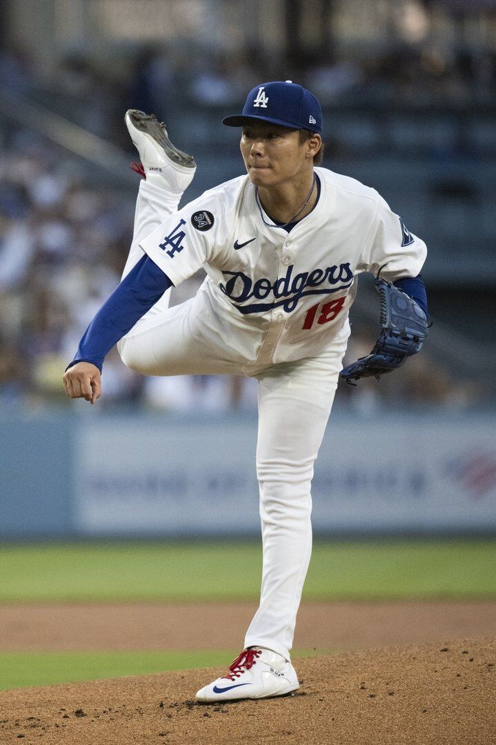 Dodgers' Yoshinobu Yamamoto goes 7 scoreless innings in 4-3 win