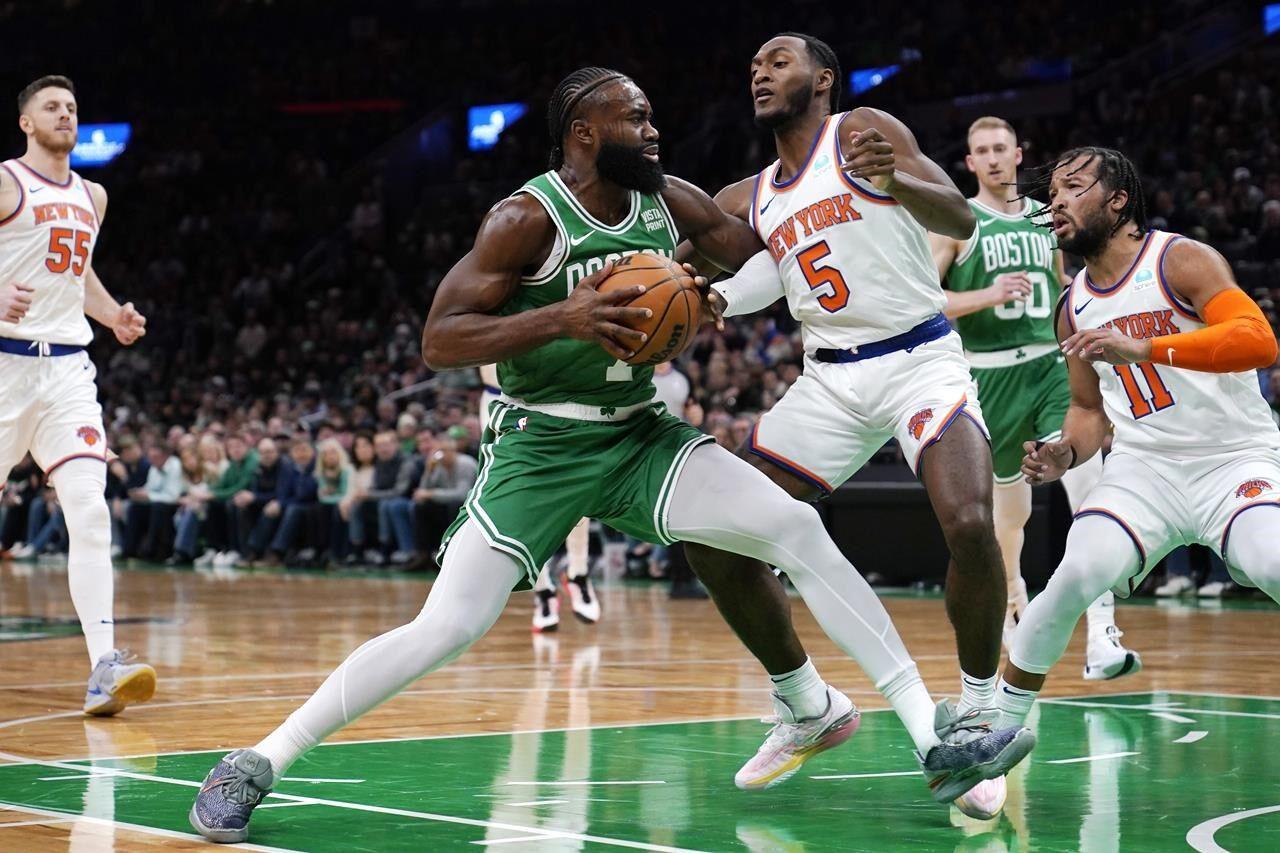 Porzingis' strong debut helps Celtics beat Knicks