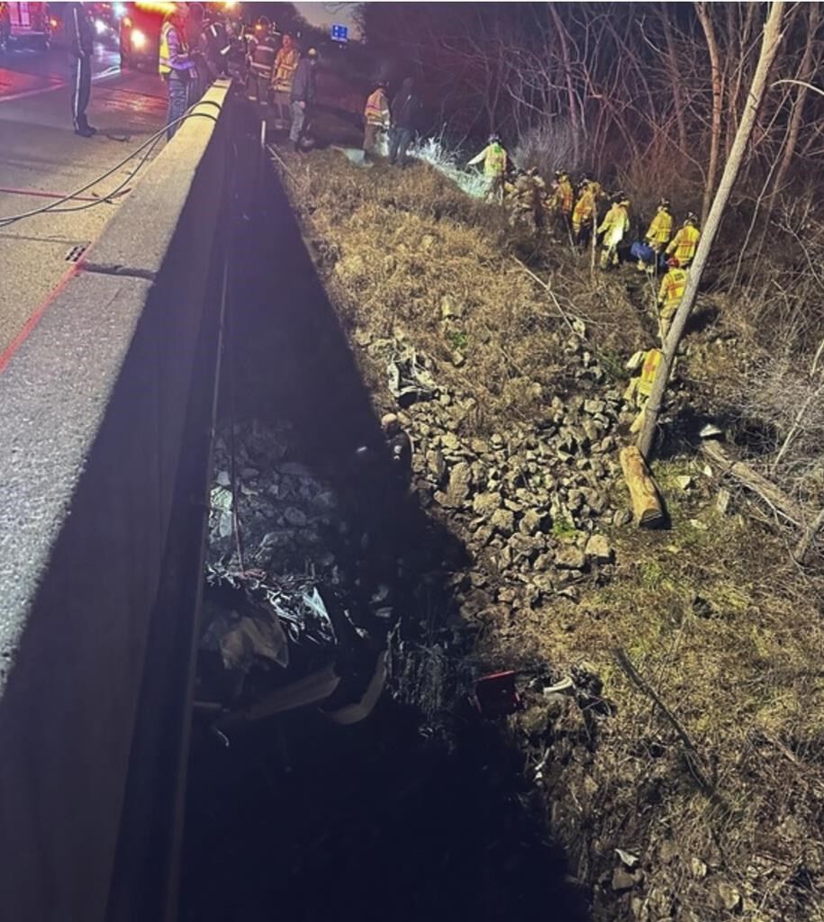 Trapped in his crashed truck an Indiana man is rescued after 6