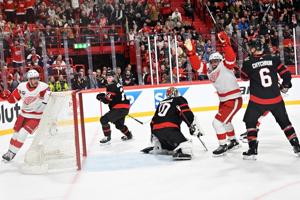 Stutzle scores in overtime, Sens begin Sweden trip with 5-4 win over Red Wings