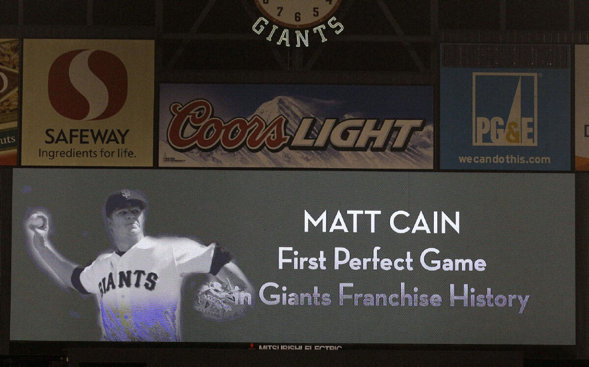 Matt Cain pitches first perfect game in Giants franchise history