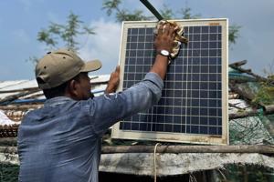 From climate-driven disasters to Rohingya refugee camps, solar kits help keep the lights on