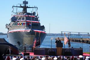 Trump highlights a big new defense project in Maryland, a blue state whose governor didn't attend