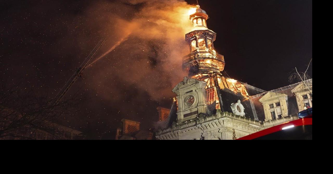 Fire damages a 19th century district town hall in Paris, leaving the ...