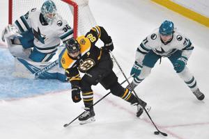NHL roundup: Coyle scores twice in third period as Bruins sink Sharks 6-3