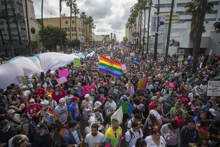 Gay Rights Rally Thousands march in support of LGBT rights at rallies across U.S.