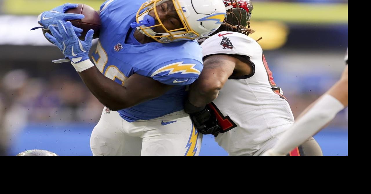 Chargers fall apart in a disastrous second half, capped by Herbert's first interception in 3 months