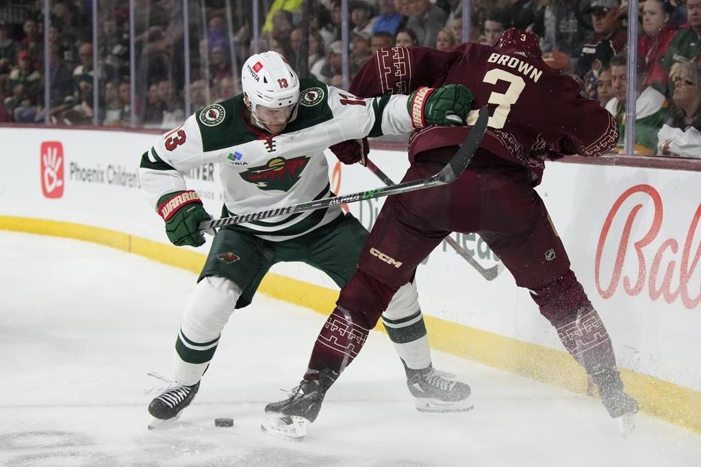 Keller's 2nd of game in OT gives Coyotes 5-4 win over Wild - The San Diego  Union-Tribune
