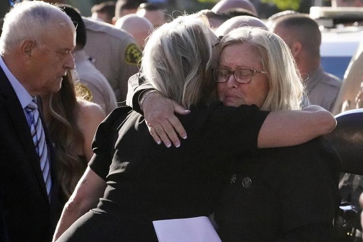 Funeral held for a Los Angeles County sheriff's deputy who was ambushed