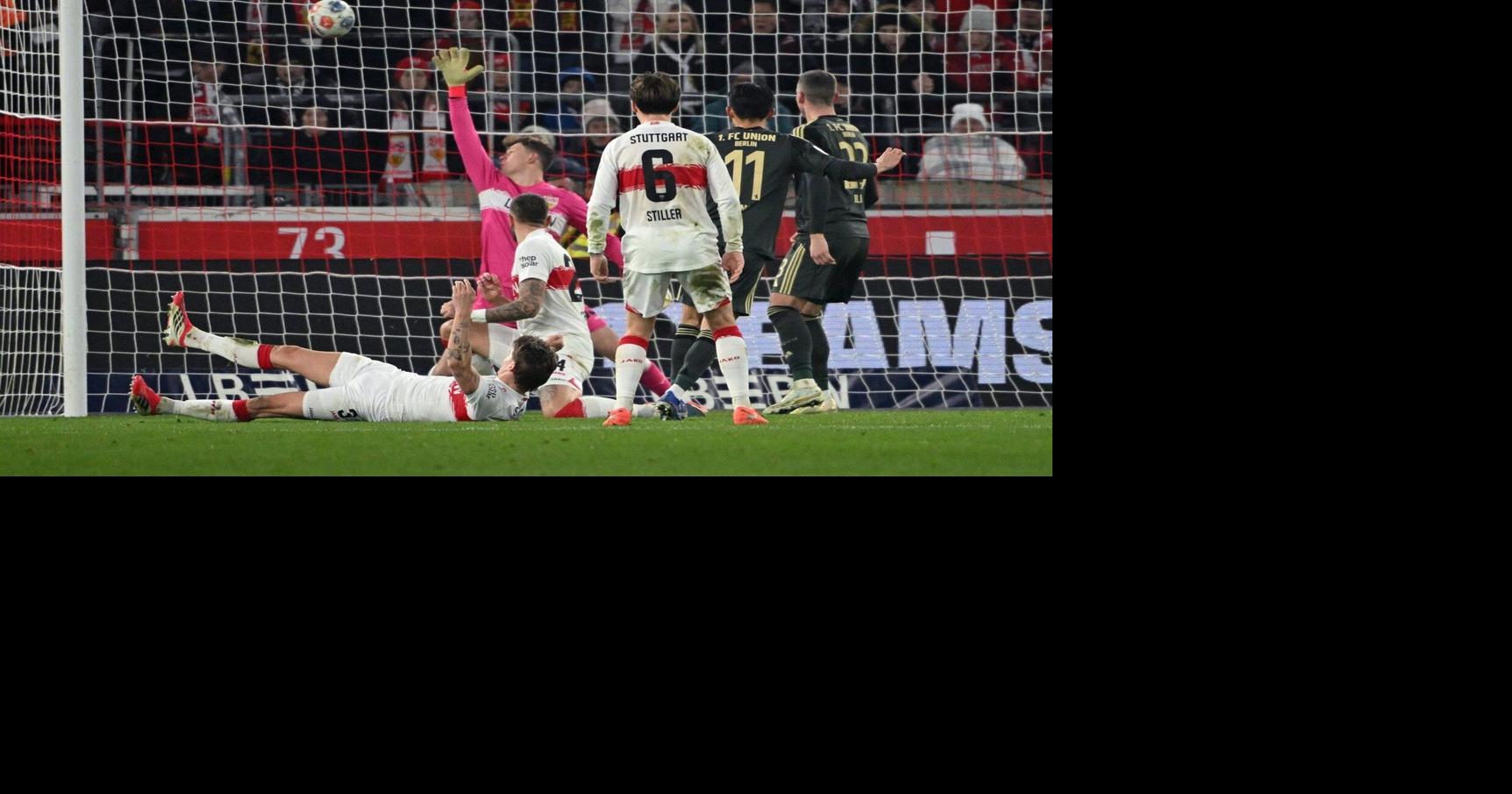 Jeong scores late as Union Berlin draws 1-1 at Stuttgart