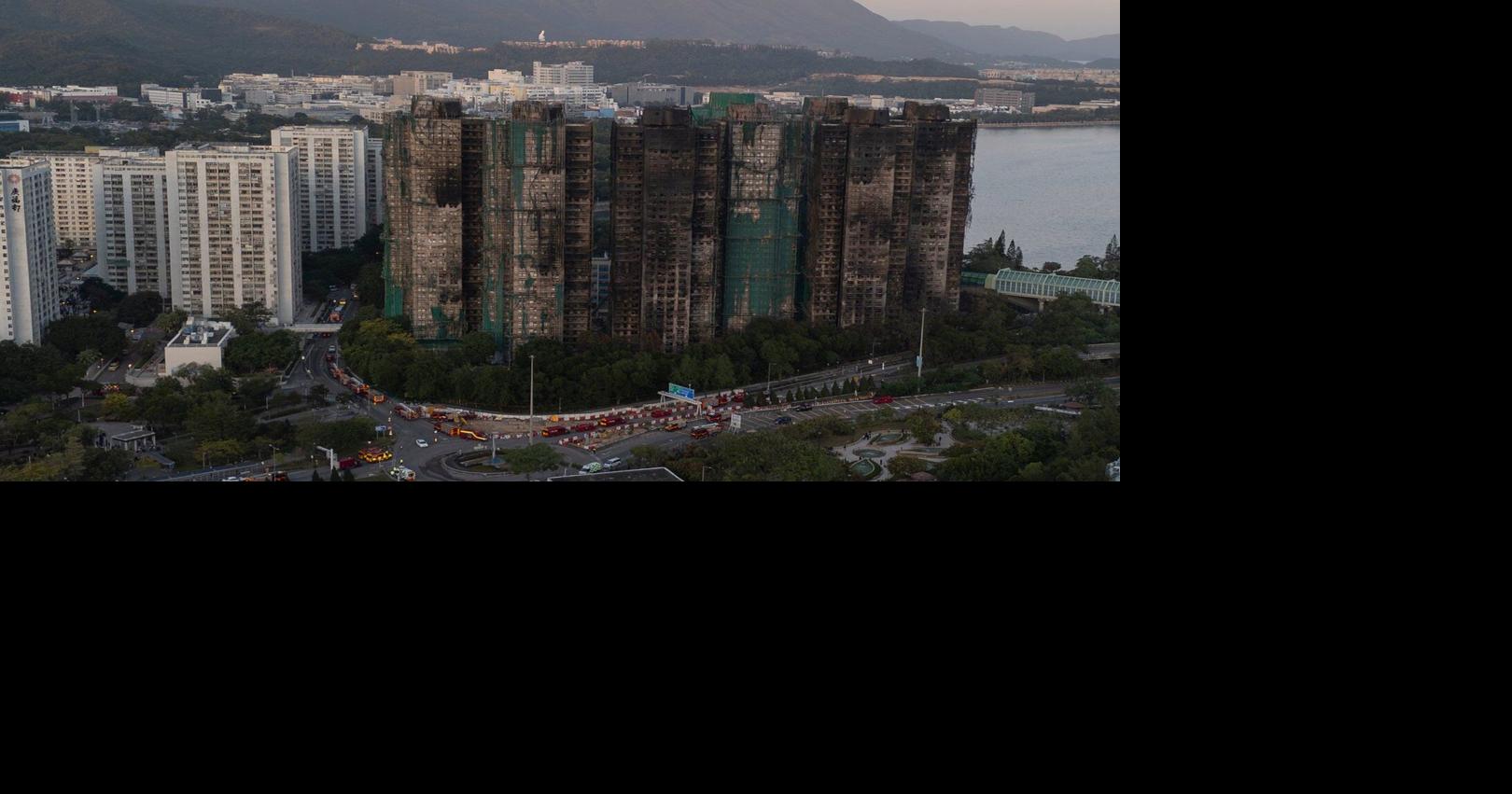 Hong Kong police arrest man for posts about deadly fire