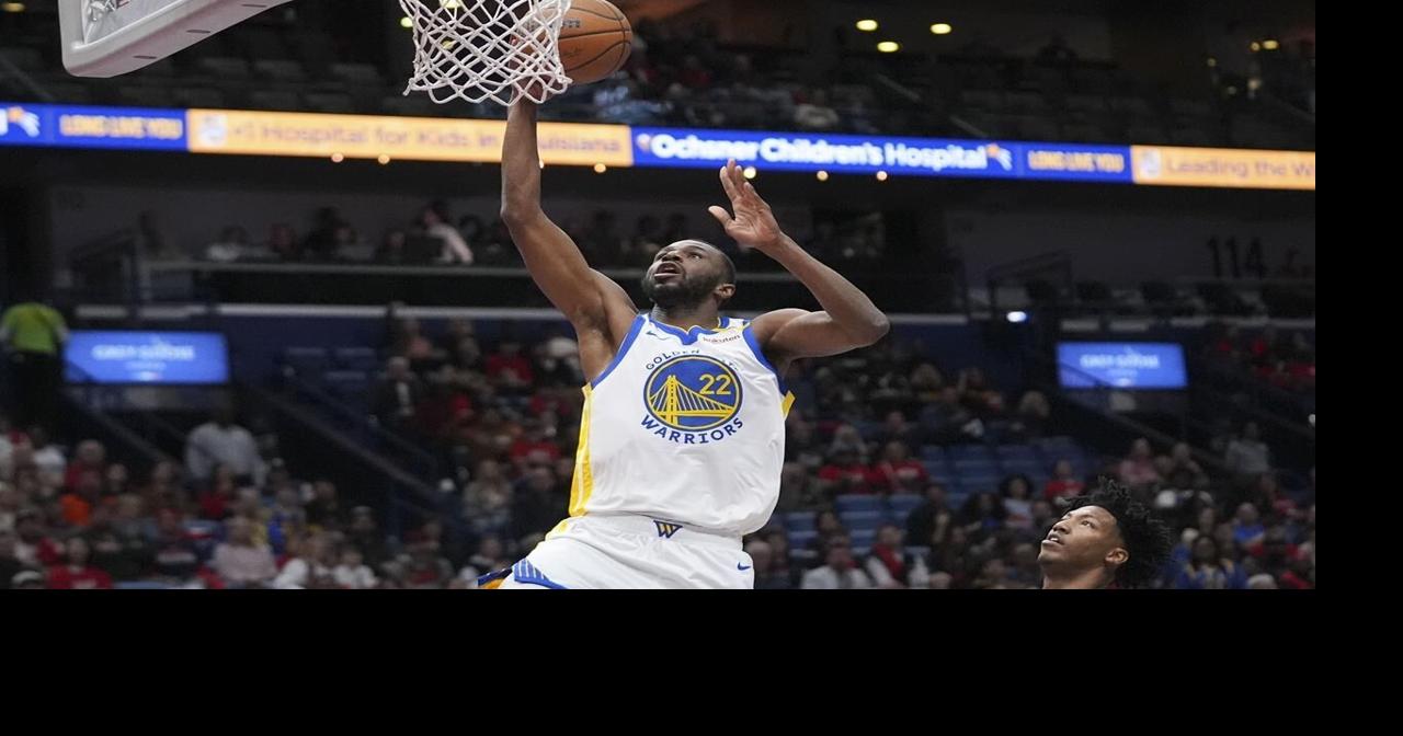 Andrew Wiggins scores 30 to lead the Warriors past the Pelicans 112-108 in NBA Cup play