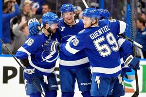 Kucherov, Karlsson, Zacha named NHL's three stars of March