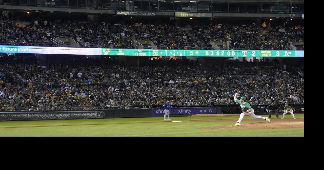 Langford and García homer as the Rangers beat the A's 5-1 in final scheduled night game at Coliseum