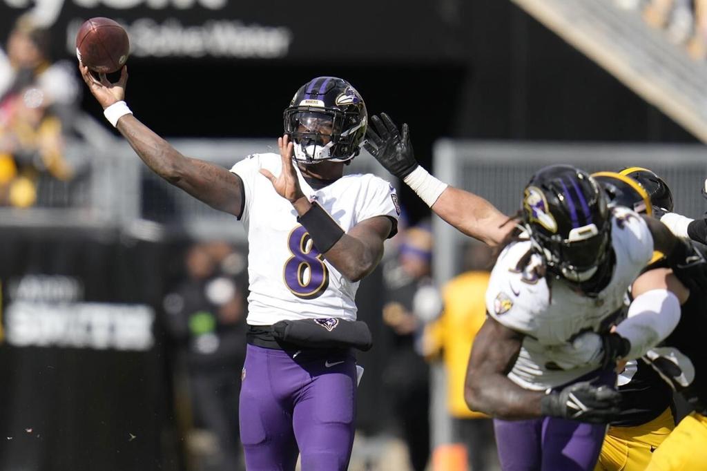 Baltimore Ravens - Jumping for joy. 