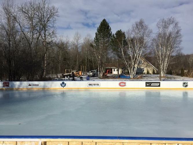 Enjoying the home ice advantage with a backyard rink