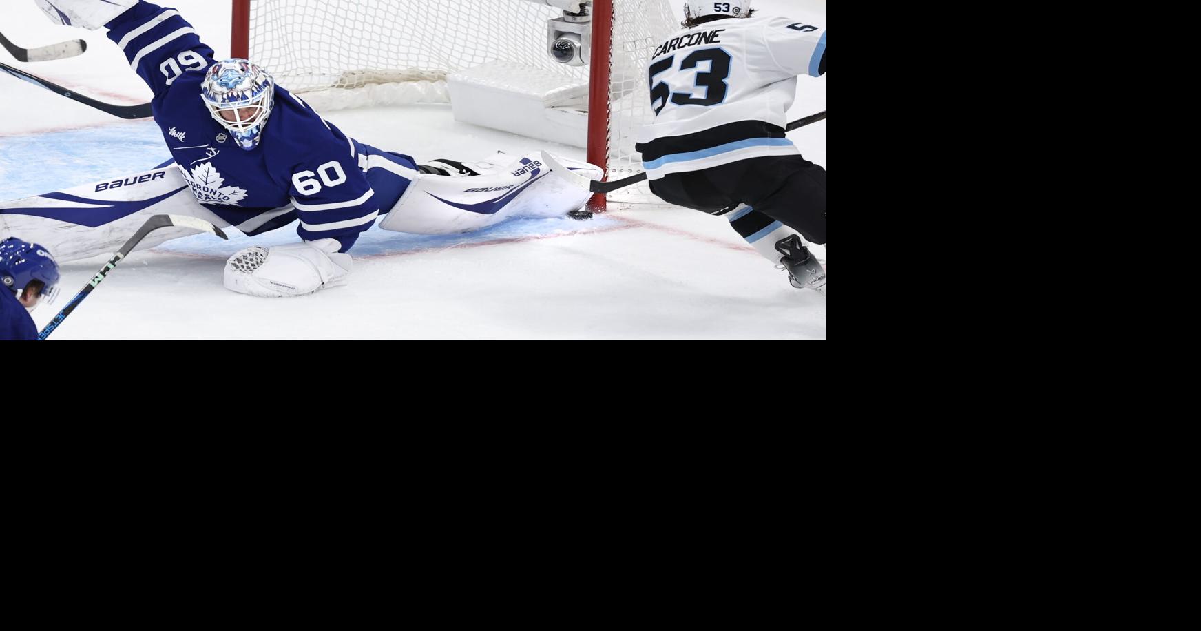Leafs edge Utah, Marner nets pair, Nylanders get a thrill
