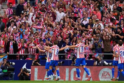 Álvarez scores twice as Atletico crushes Real Madrid 5-2 in La Liga derby