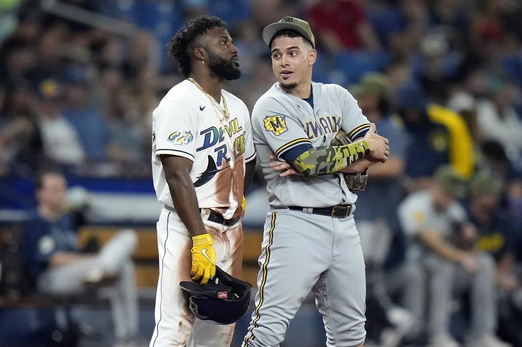 Francisco Mejía has sac fly in 8th, major league-leading Rays beat Brewers  1-0