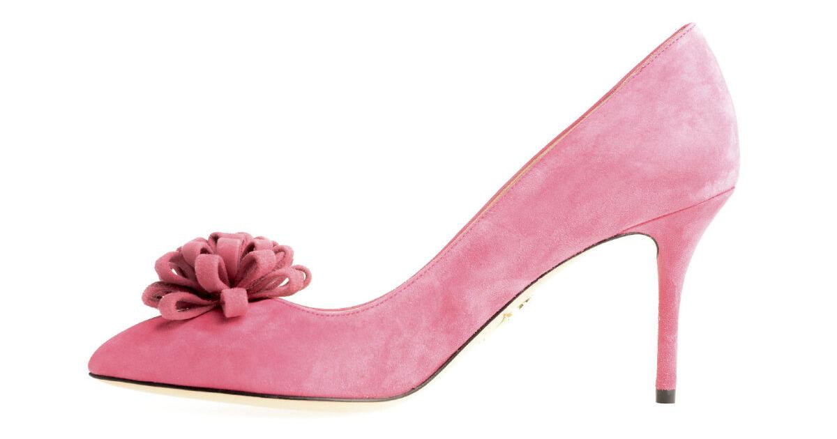 Pink suede pump: Shoe of the week