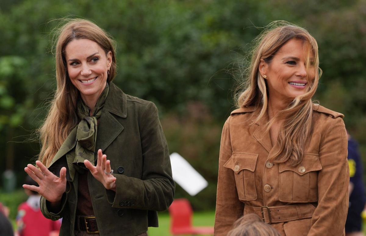 Kate Middleton and Melania Trump smile on outing in WIndsor