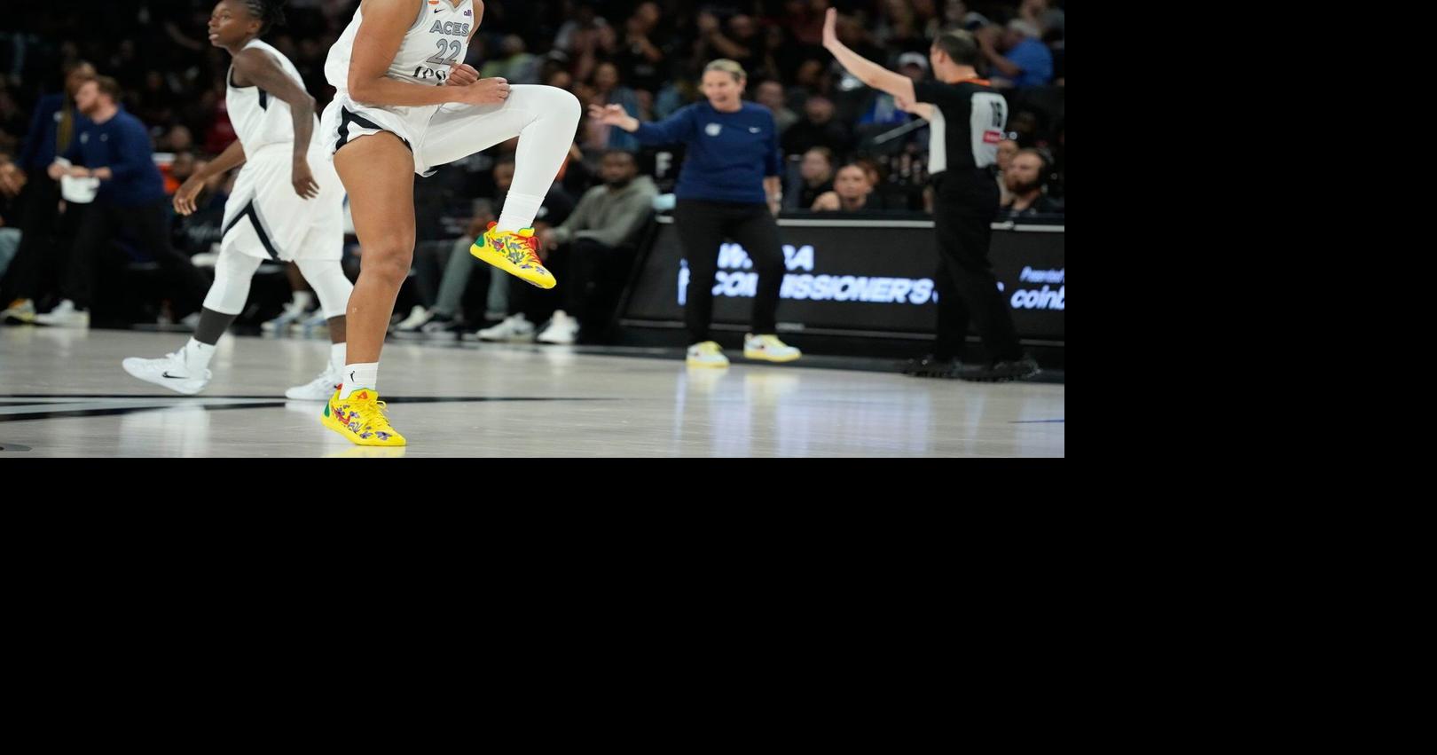 WNBA scores: Aces beat the Lynx 100-97 to take the West lead in the Commissioner’s Cup