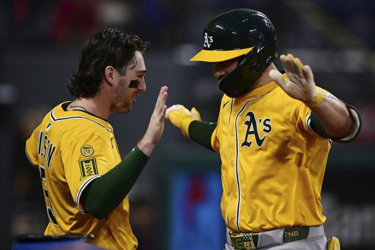 Athletics get late homers from Langeliers, Wilson and Kurtz in 8-2 win over Guardians