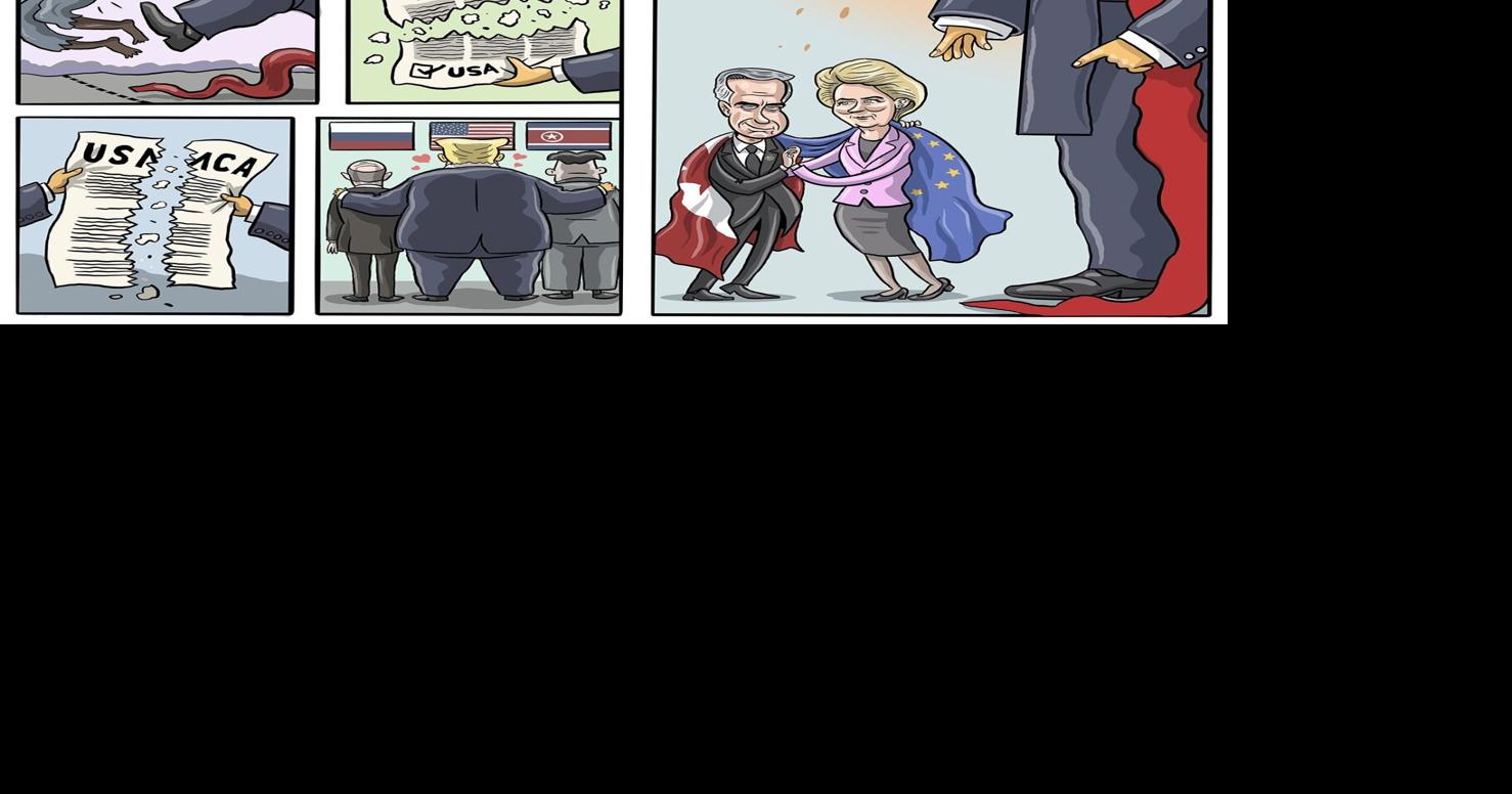 Graeme MacKay: In Graeme MacKay’s latest cartoon, Trump pushes Canada toward the EU - Toronto Star