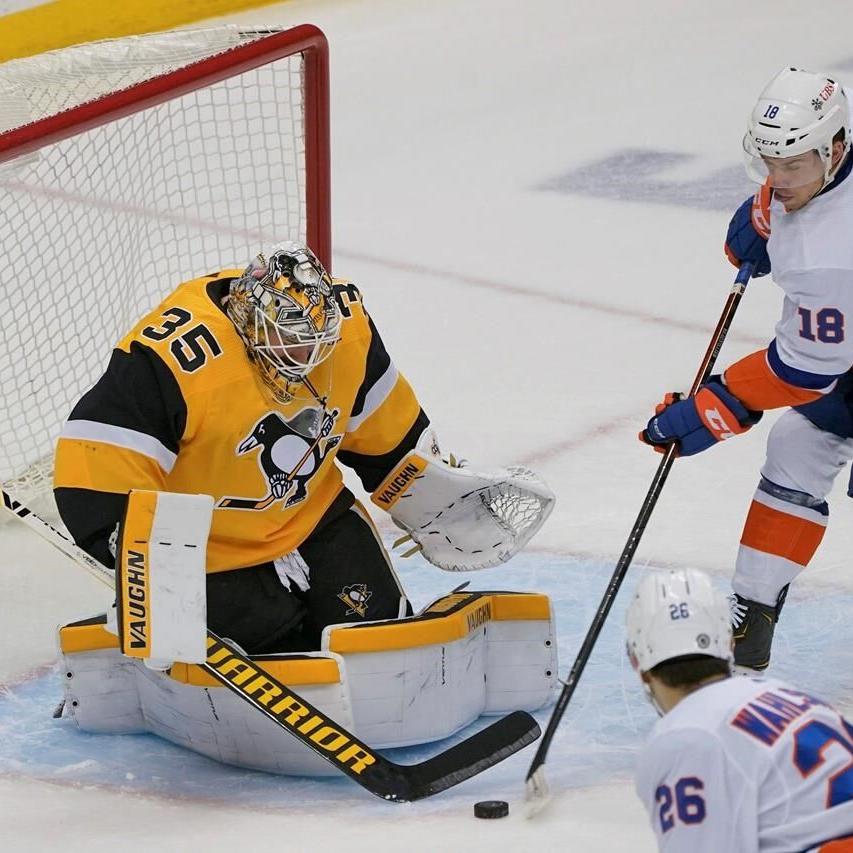 Rust Nets Hat Trick! Depleted Penguins Explode for 6, Beat Islanders 6-3