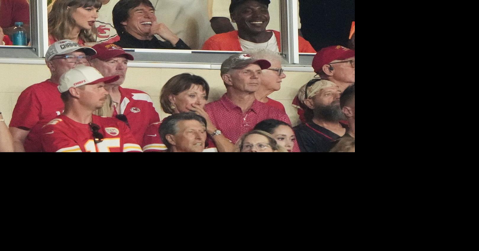 Taylor Swift skips the Emmys for Arrowhead, cheering on hubby Travis Kelce alongside Tom Cruise