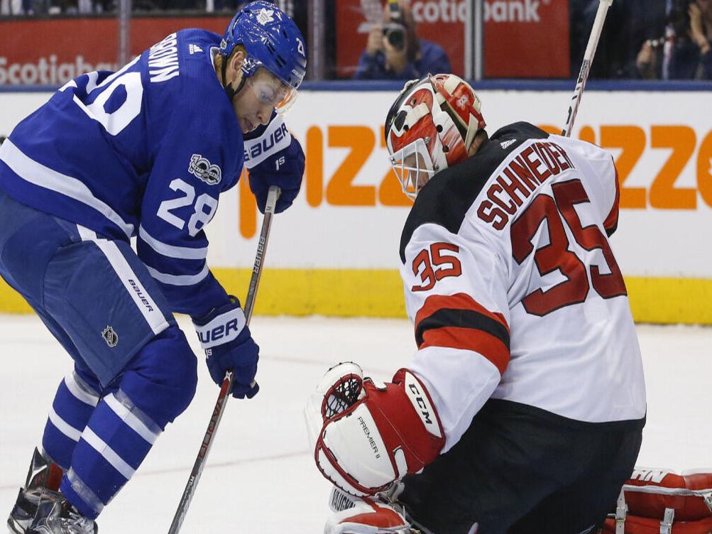 James van Riemsdyk leads Maple Leafs past Devils in SO
