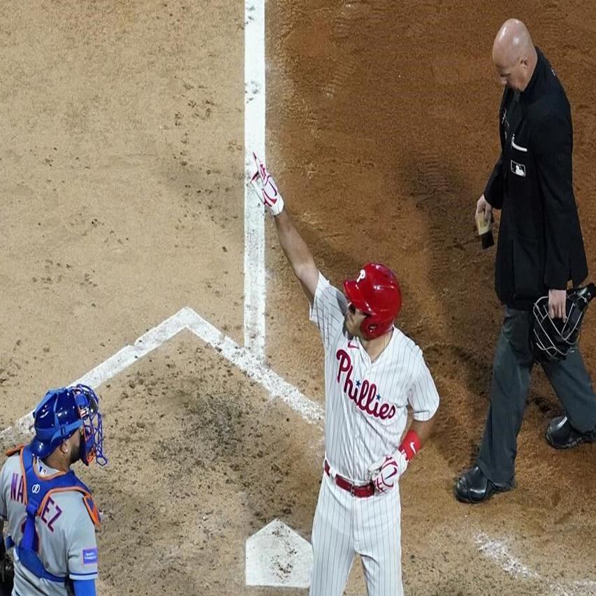 Philadelphia Phillies' Scott Rolen scores on a solo second-inning