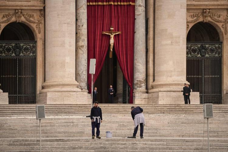 The Latest: Public mourning for Pope Francis to begin at St. Peter's