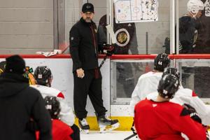 Blackhawks GM Kyle Davidson looks for improvement from team after firing coach