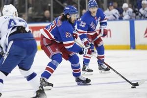 Mika Zibanejad scores twice, Igor Shesterkin makes 27 saves and Rangers down Lightning 4-0