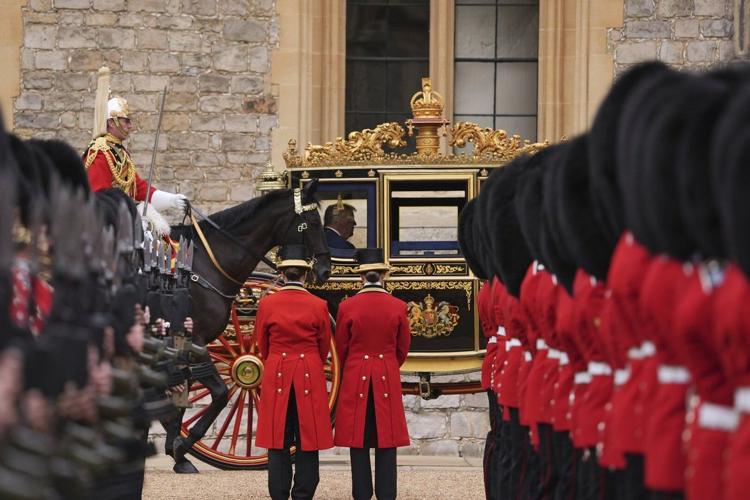 Photos show President Donald Trump during his second state visit to Britain